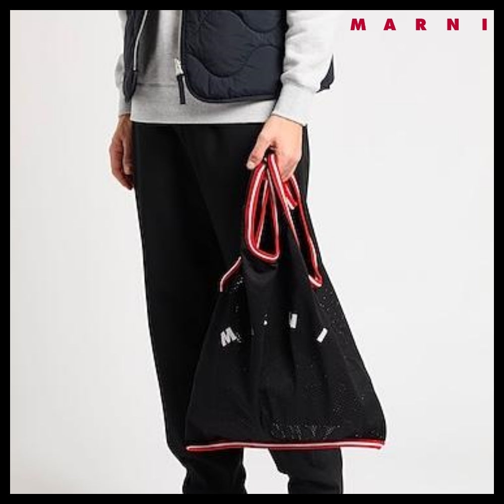 【MARNI】Basket Shopping Tote Bag - Black