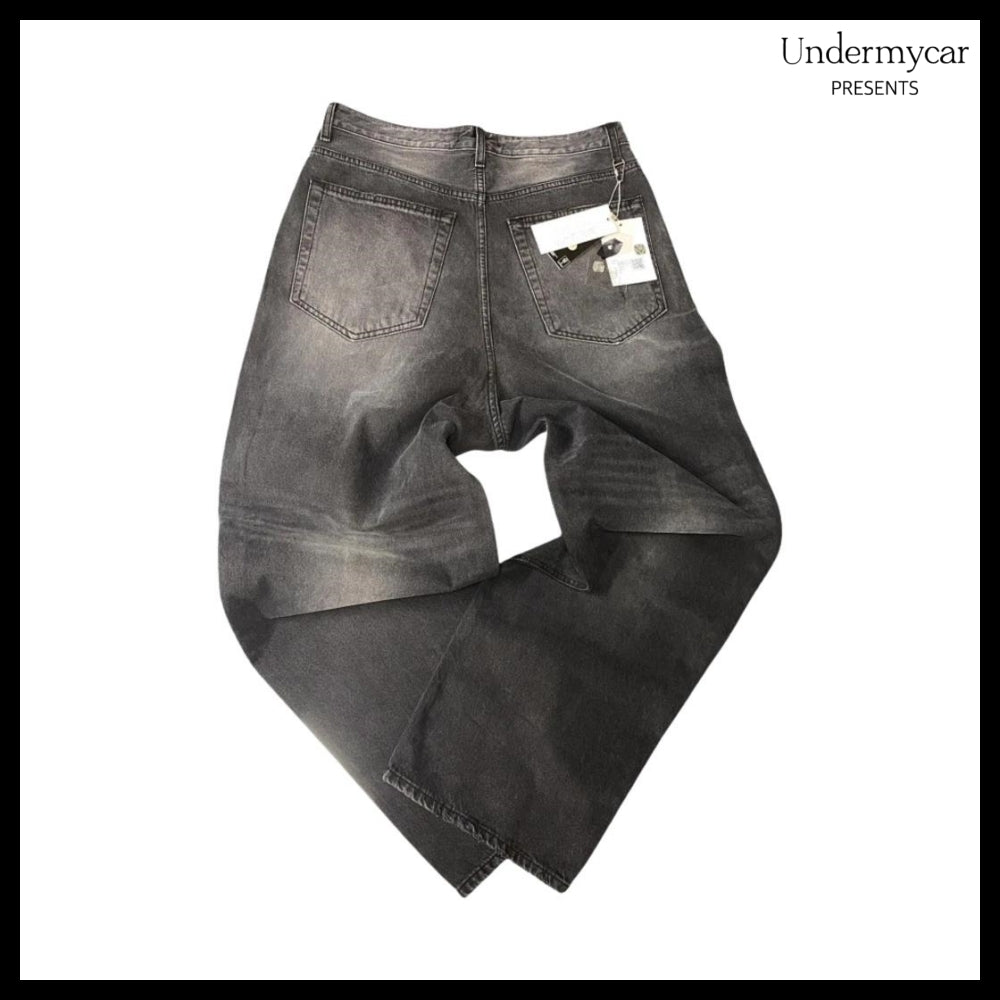 【Undermycar】IEK Gashutein 6 Hand Brush Washed Wide Jeans