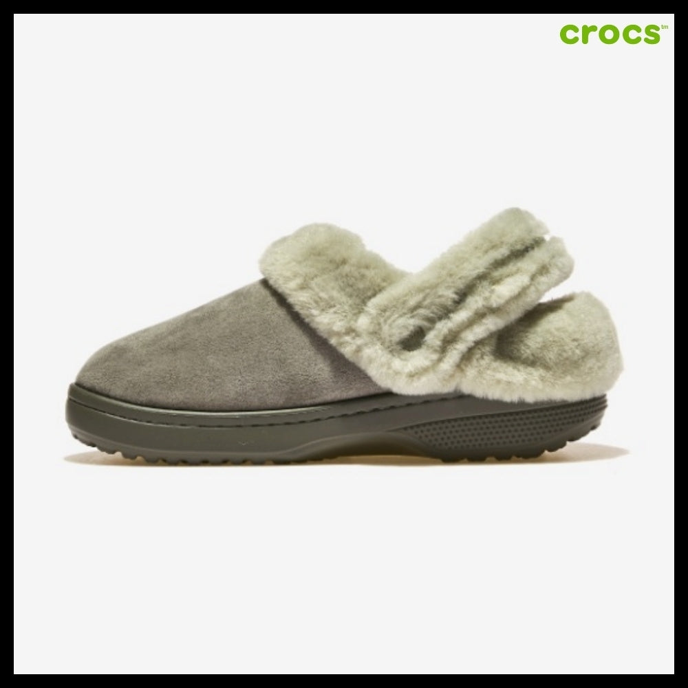 【CROCS】Classic Unforgettable Suede Clog Galactic Grey