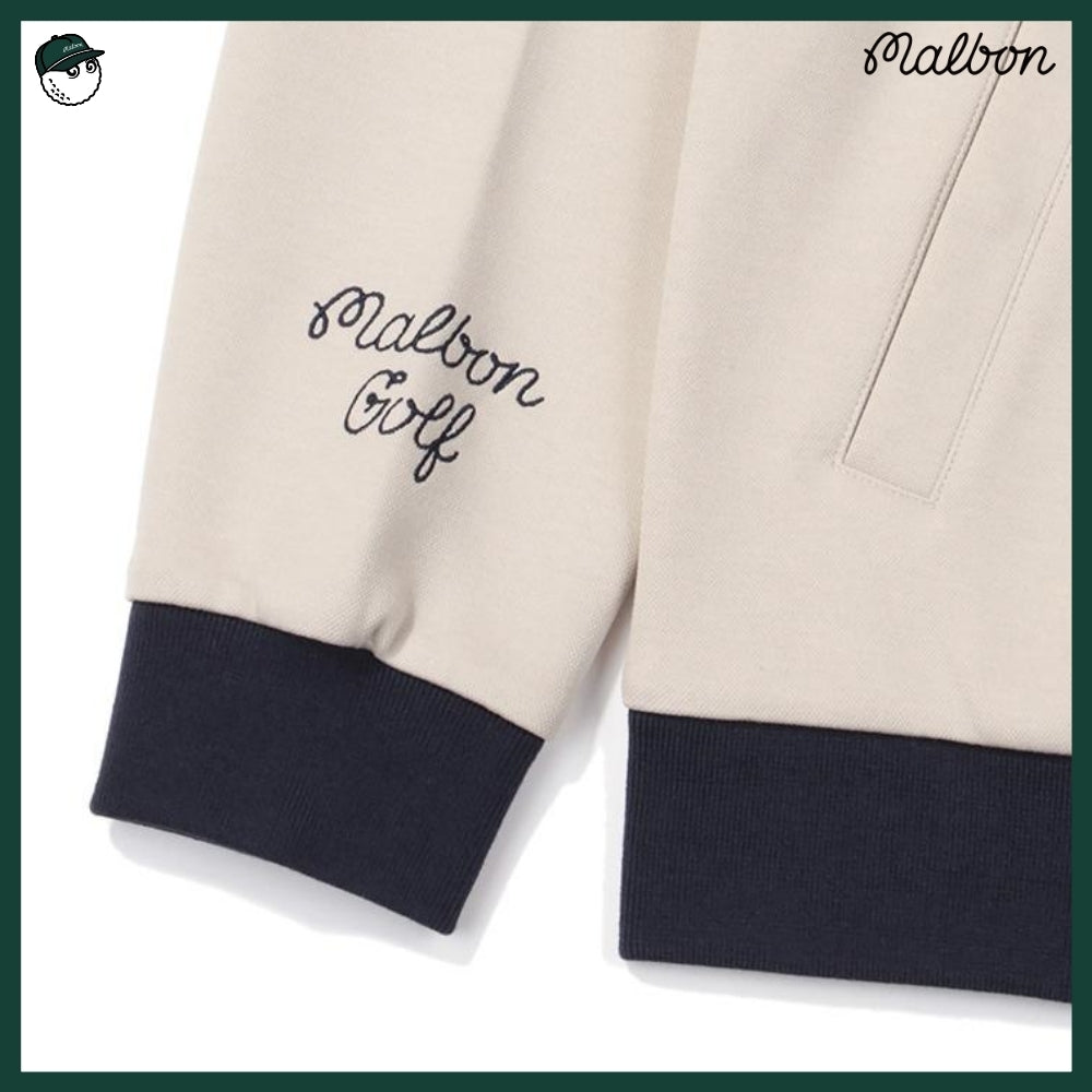 【MALBON GOLF】 AIRLY COLORED ZIP-UP MTM T-SHIRT MAN 3COLORS