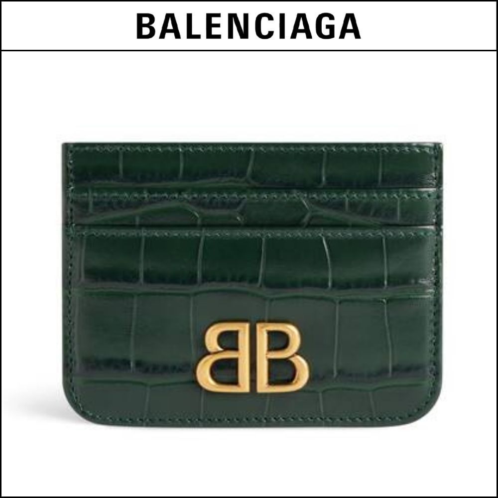 【BALENCIAGA】MONACO CARD HOLDER PUFFY CROCODILE