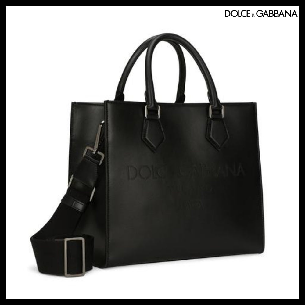 【Dolce&Gabbana】CALFSKIN EDGE SHOPPER LOGO
