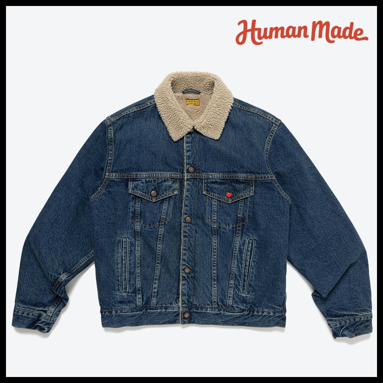 【HUMAN MADE】BOA-LINED DENIM JACKET