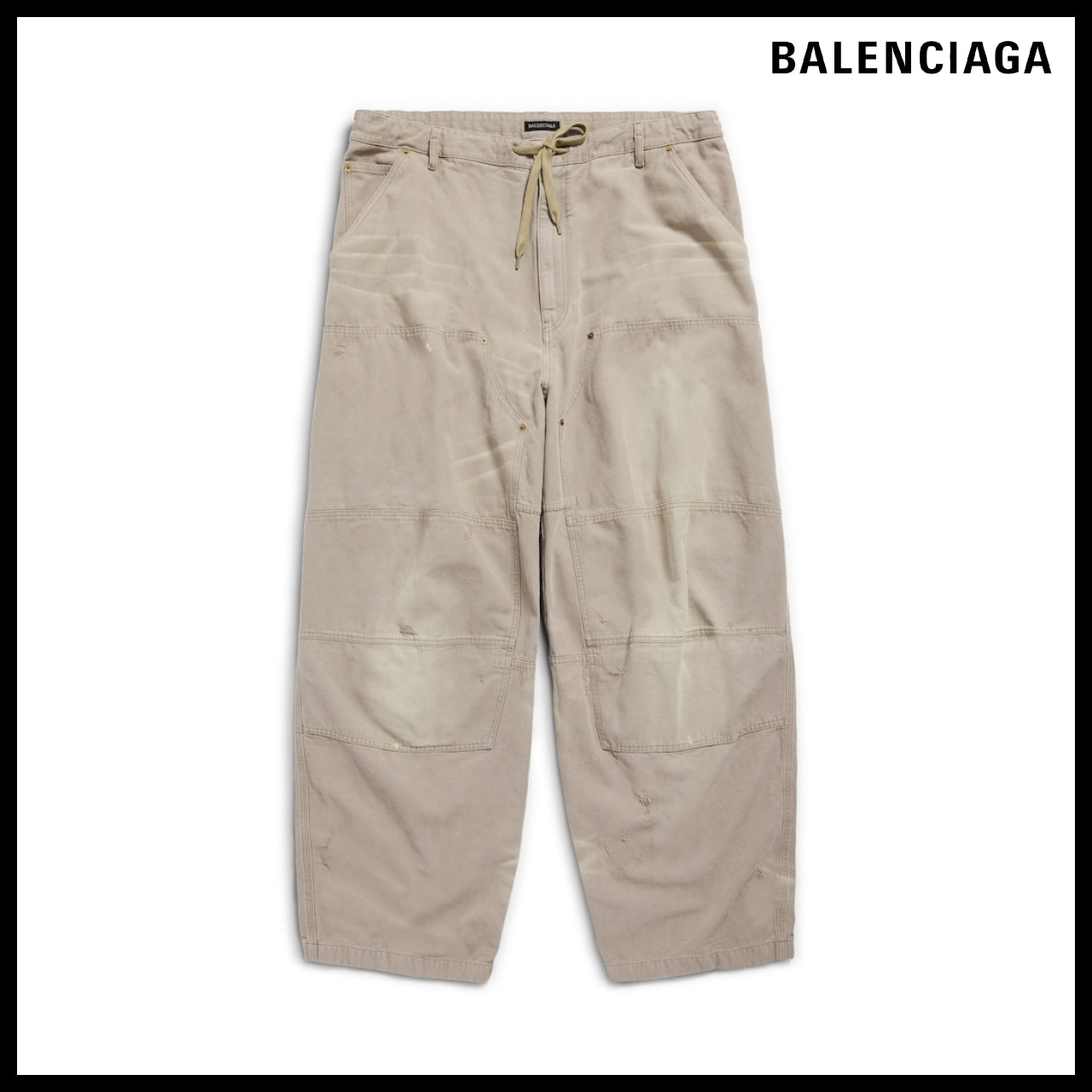 【BALENCIAGA】Double Knee Pants Beige