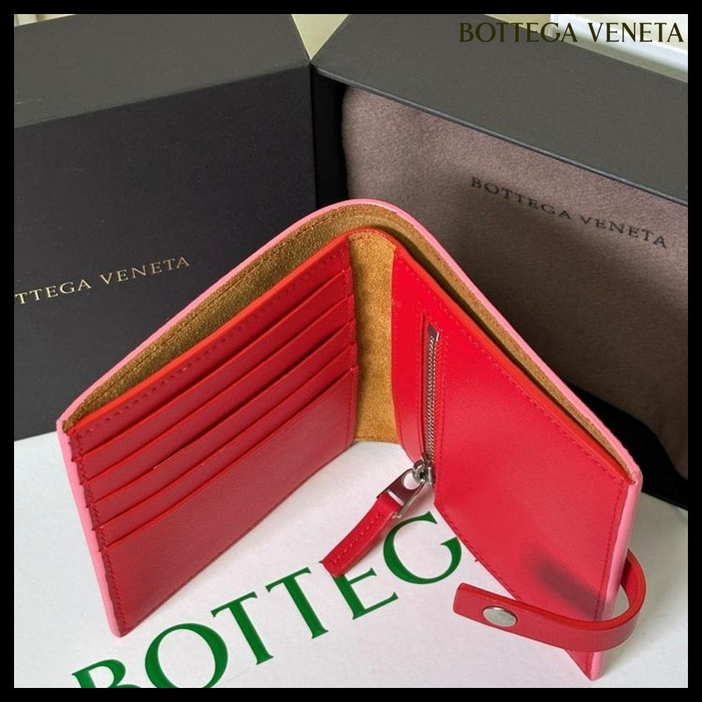 【BOTTEGA VENETA】ナッパ カーフ レザーツートーン二つ折り財布