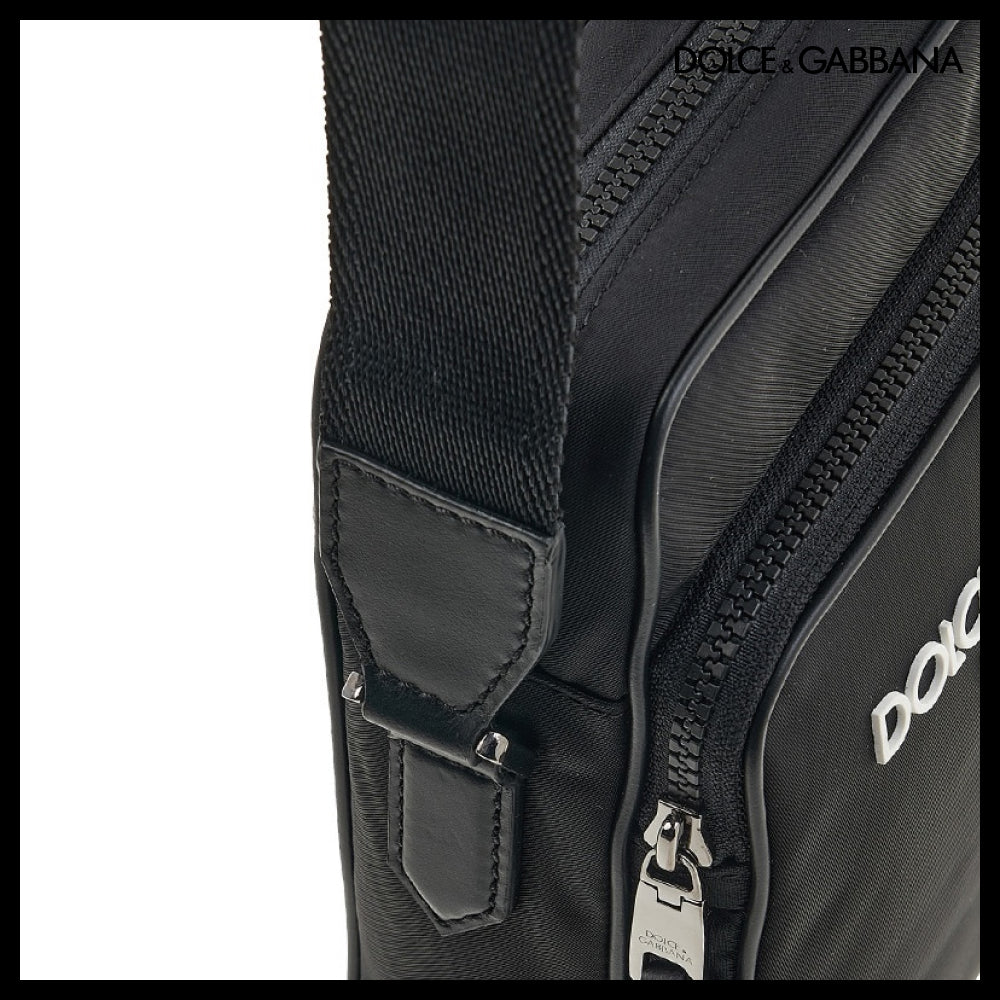 【DOLCE & GABBANA】Unisex Logo Print Crossbody Bag