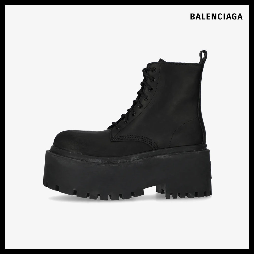 【BALENCIAGA】Strike Platform Boots - Black