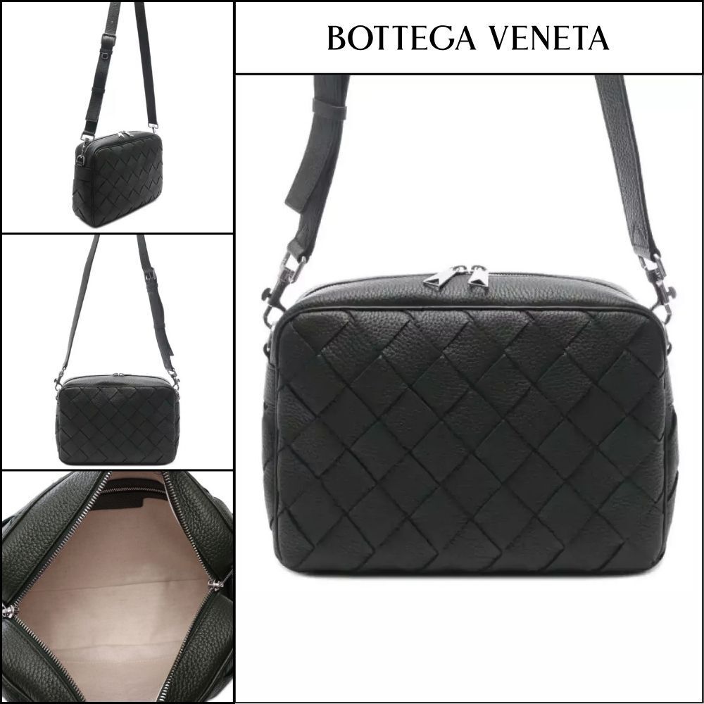 【BOTTEGA VENETA】Men's Intrecciato Medium Crossbody Bag