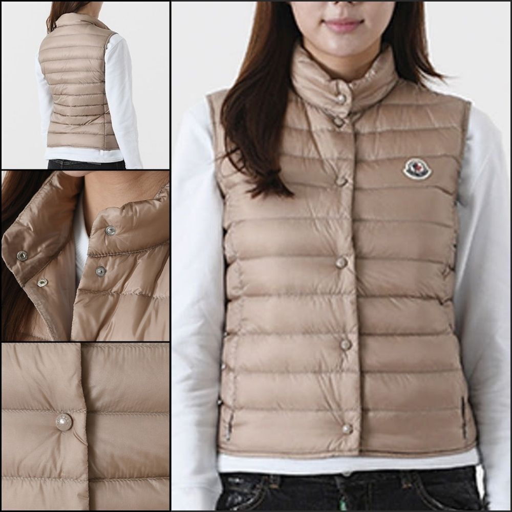 【MONCLER】Liane Logo Patch Padded Vest 205
