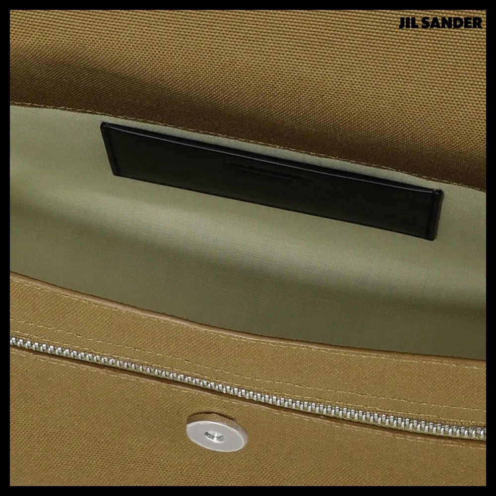 【Jil Sander】Small Utility Crossbody Bag Olive Yellow Pearl