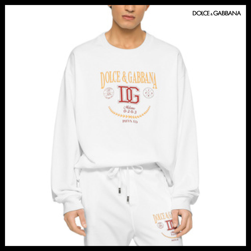 【Dolce&Gabbana】JERSEY SWEATSHIRT LOGO PRINT