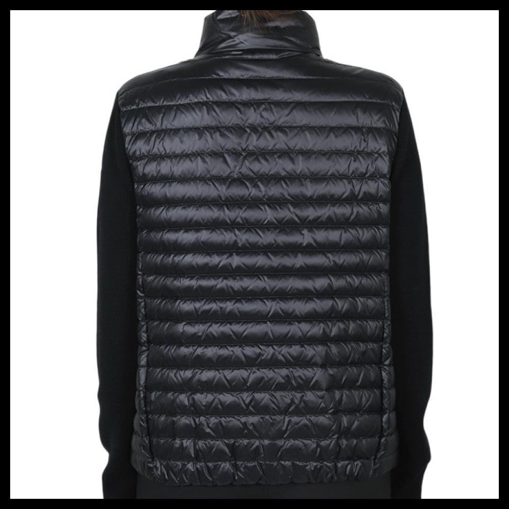 【MONCLER】 Women Tricot Knit Mix Down Jacket Black