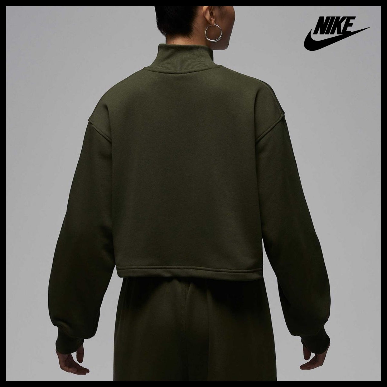 【NIKE】Brooklyn Fleece 1/4 Zip Hike Mike Top W Cargo Khaki
