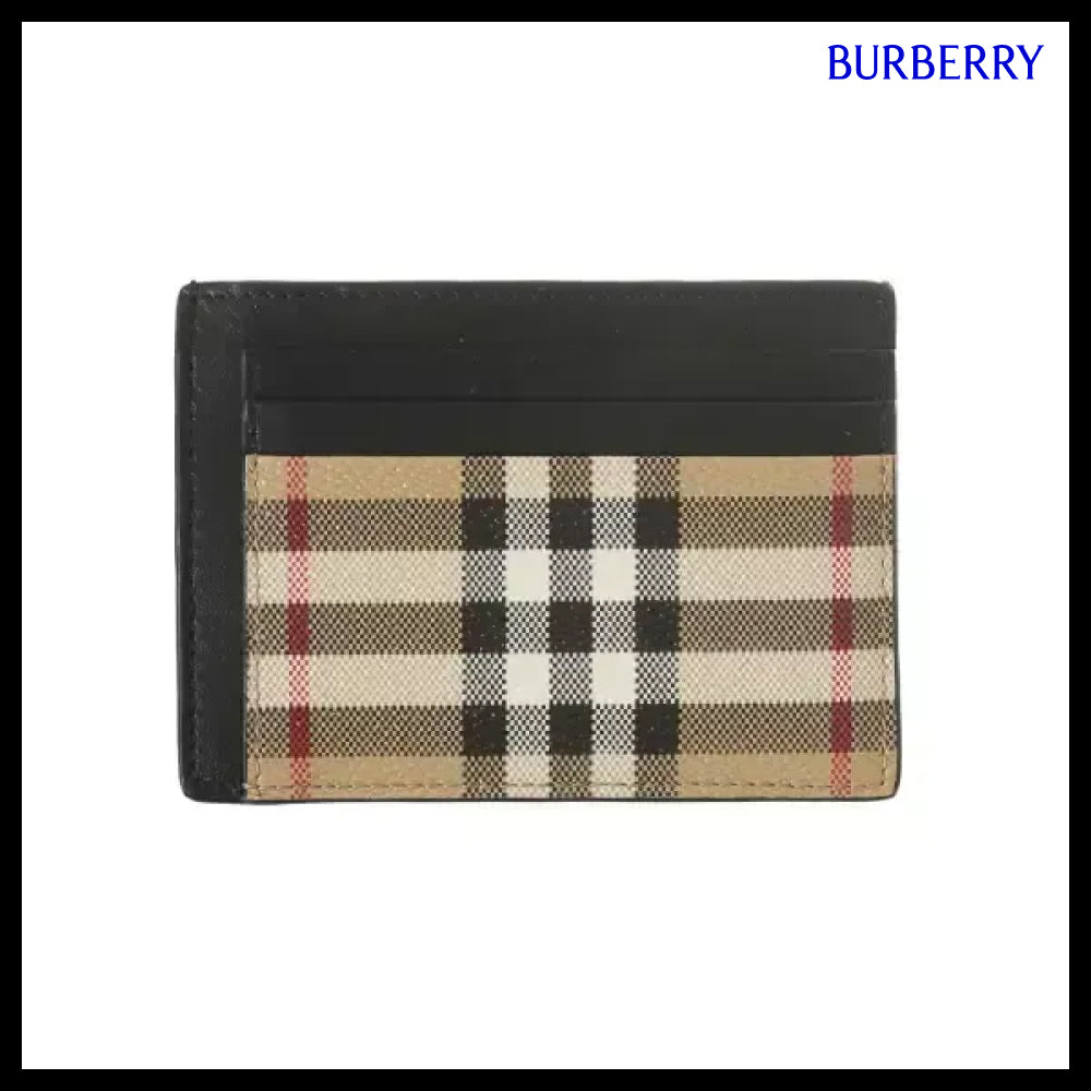 【Burberry】Check Money Clip Card Case