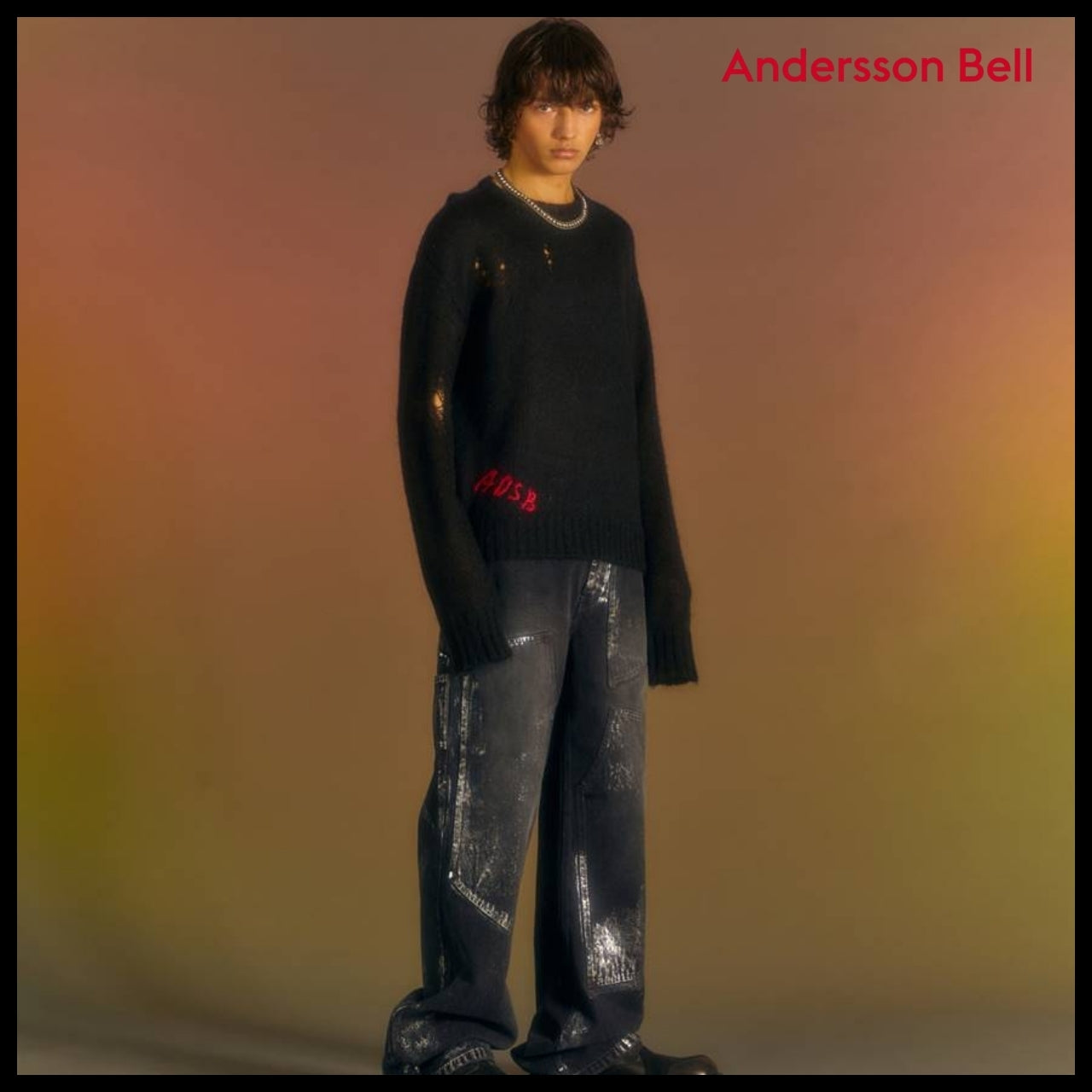 【ANDERSSON BELL】ADSB Kid Mohair Crew-Neck Sweater 3Colors