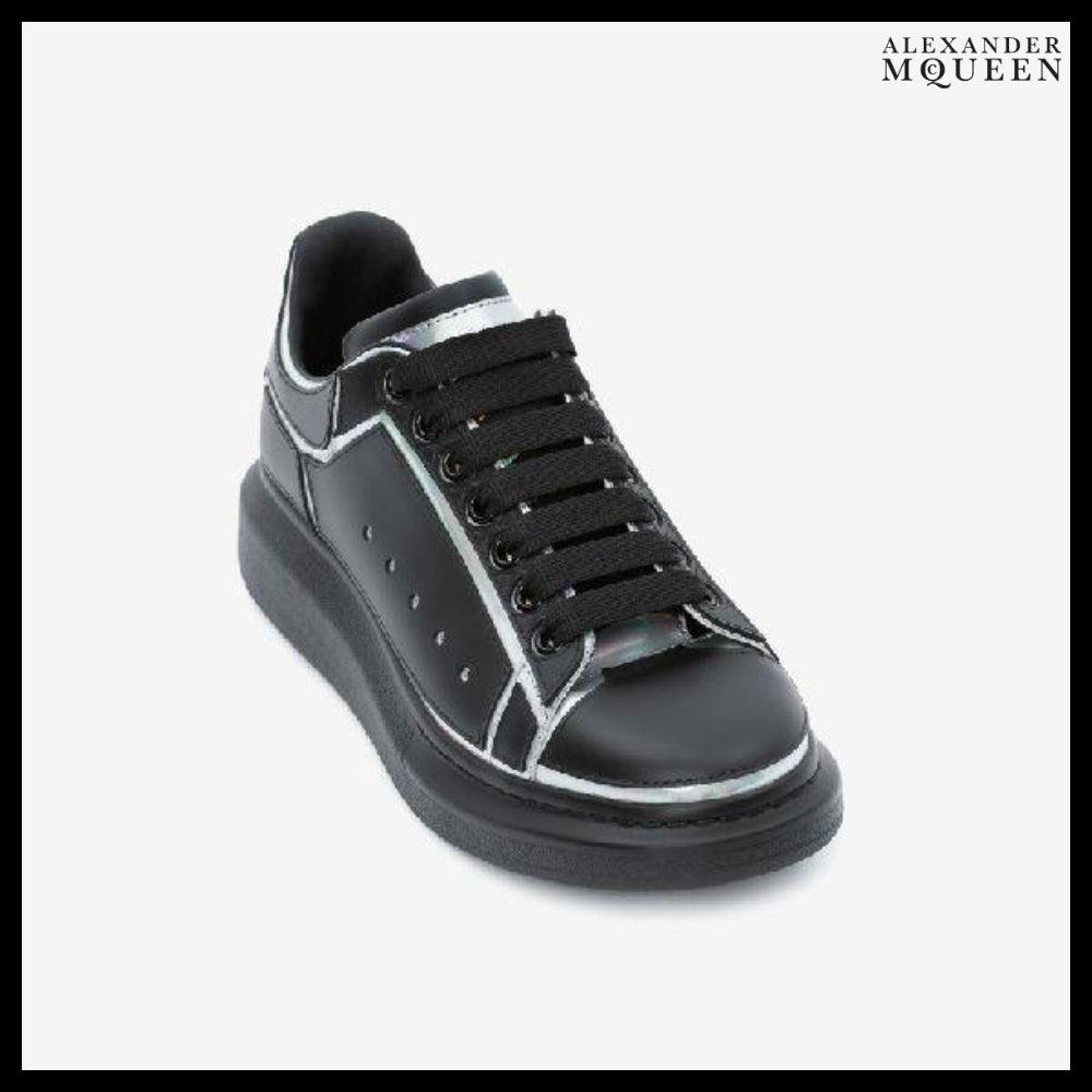 【Alexander Mcqueen】Silver Line Detail Oversole Sneakers