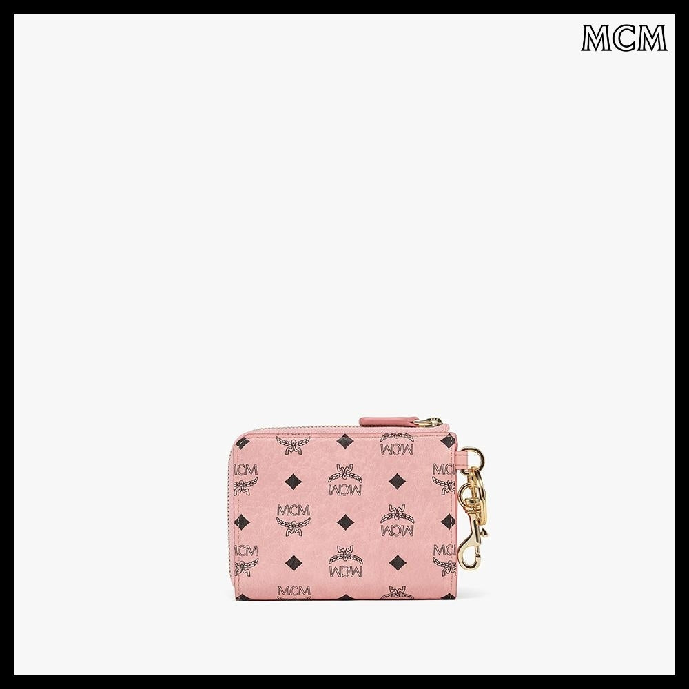 【MCM】Visetos card pouch Pink