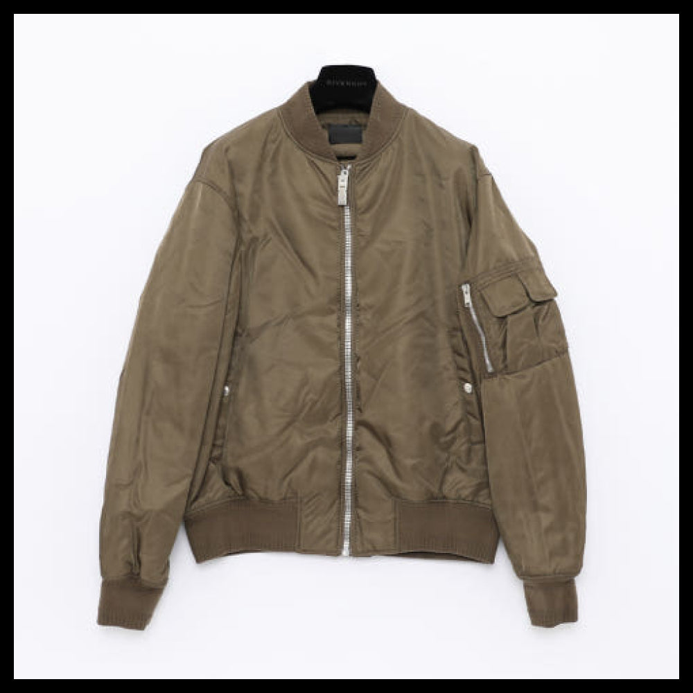 【GIVENCHY】Back logo classic nylon bomber jacket