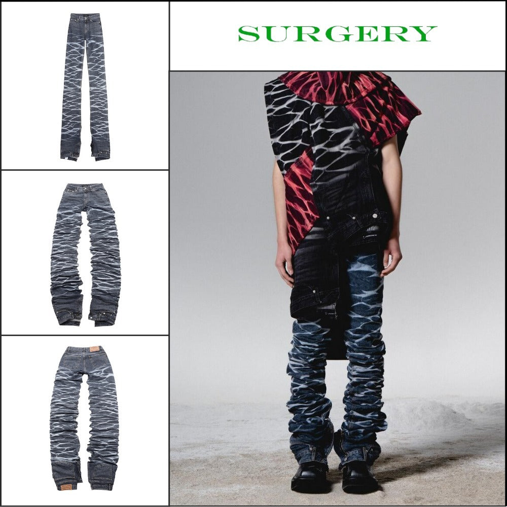 【SURGERY】Yoonseul Long Length Double Jeans Blue