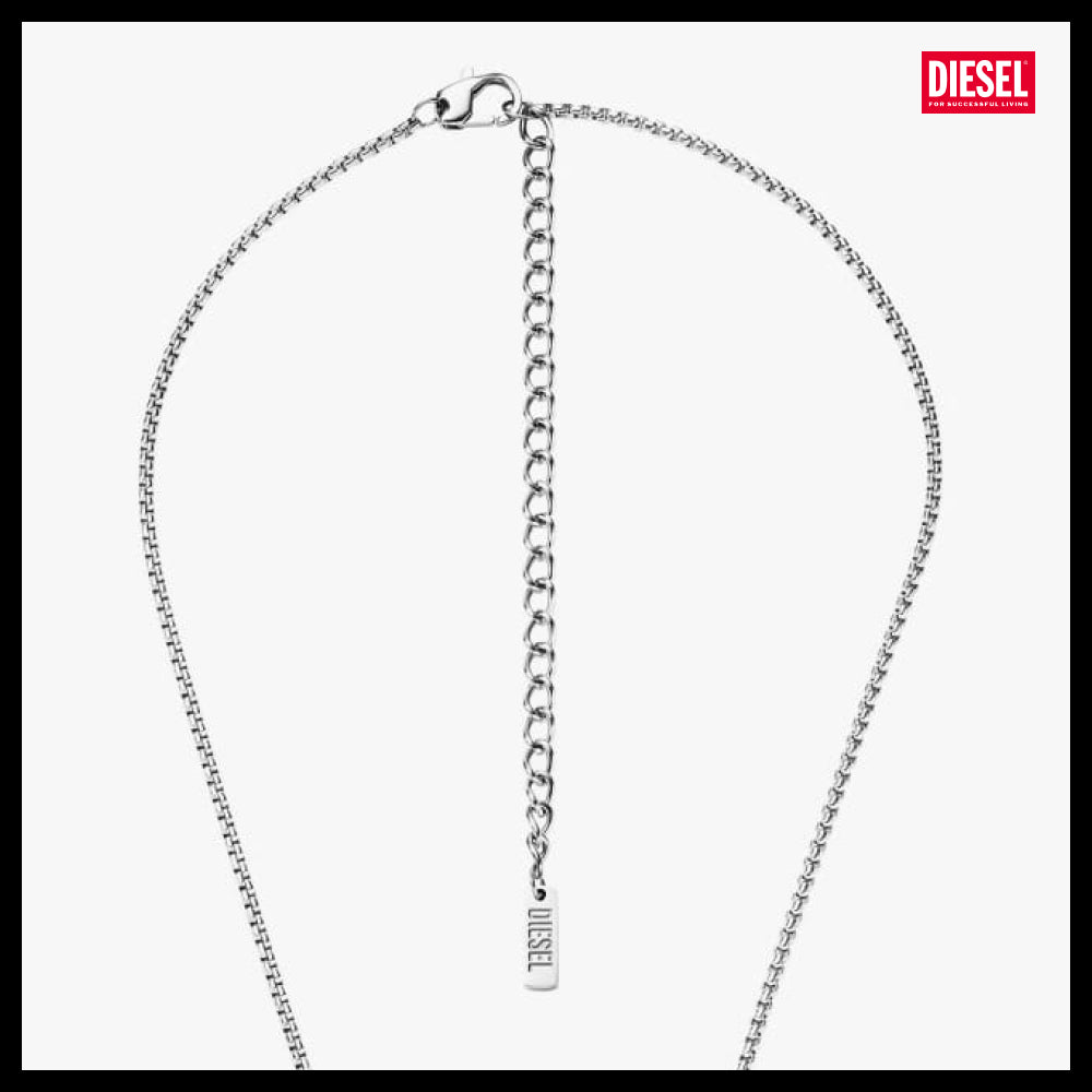 【DIESEL】D Logo Chain Pendant Necklace