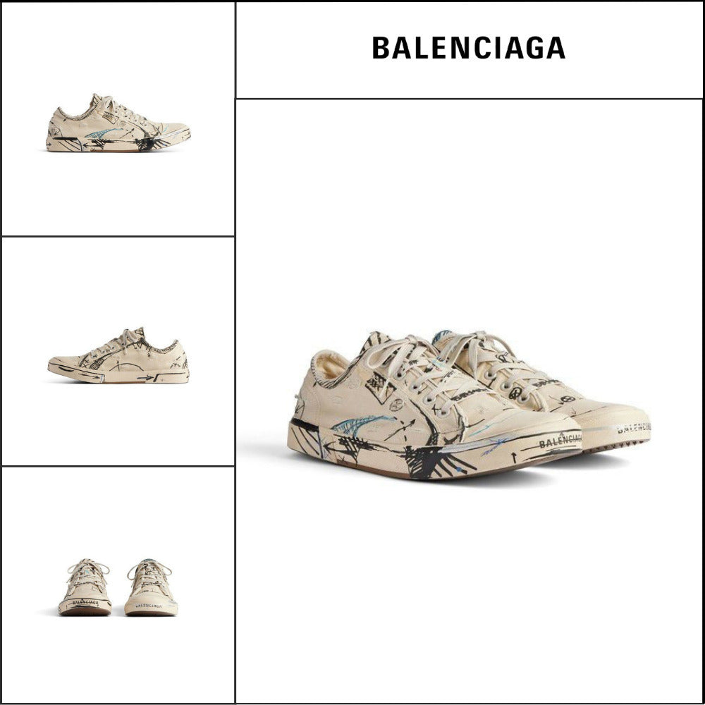 【BALENCIAGA】Paris Low Top Sketch Sneaker Beige