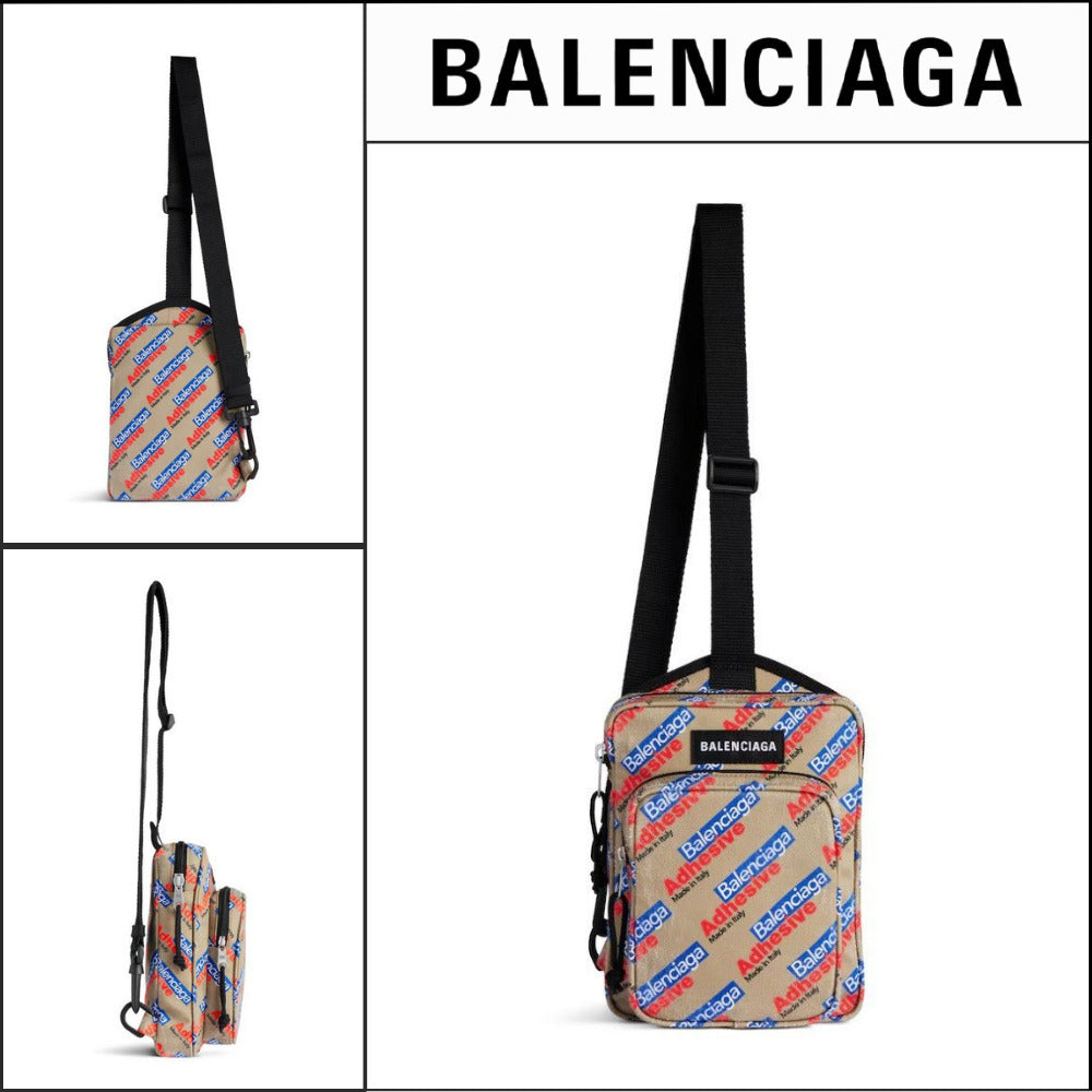 【BALENCIAGA】Explorer Crossbody Messenger Bag Multicolor