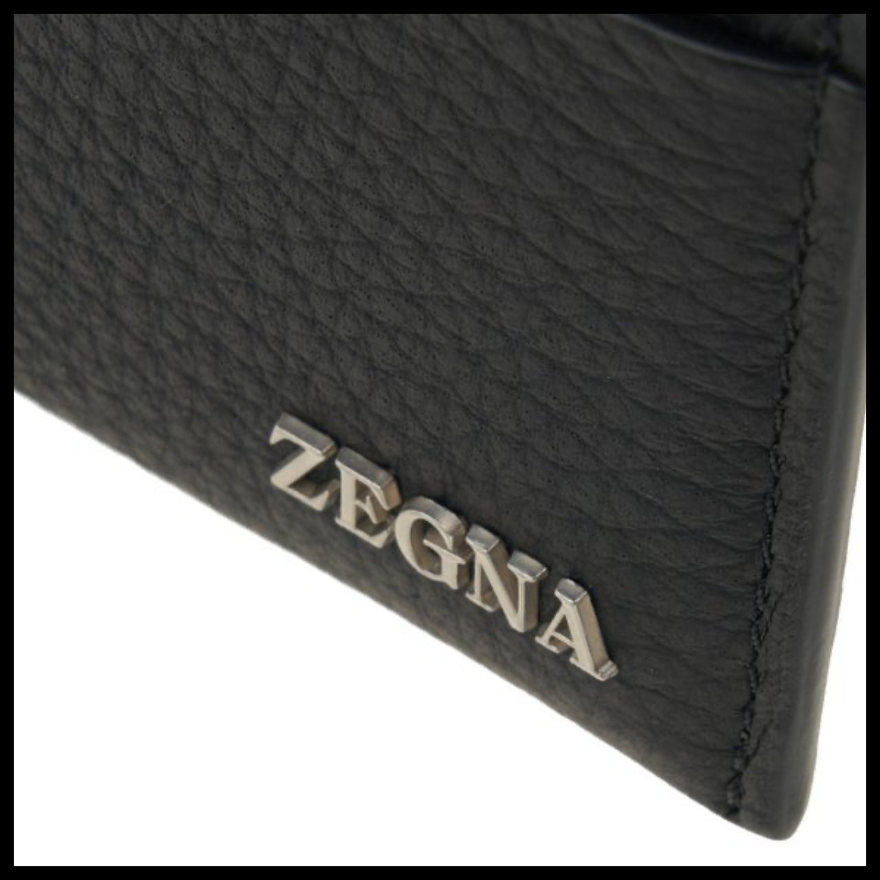 【Zegna】Men's Logo Card Wallet Luxury Classic