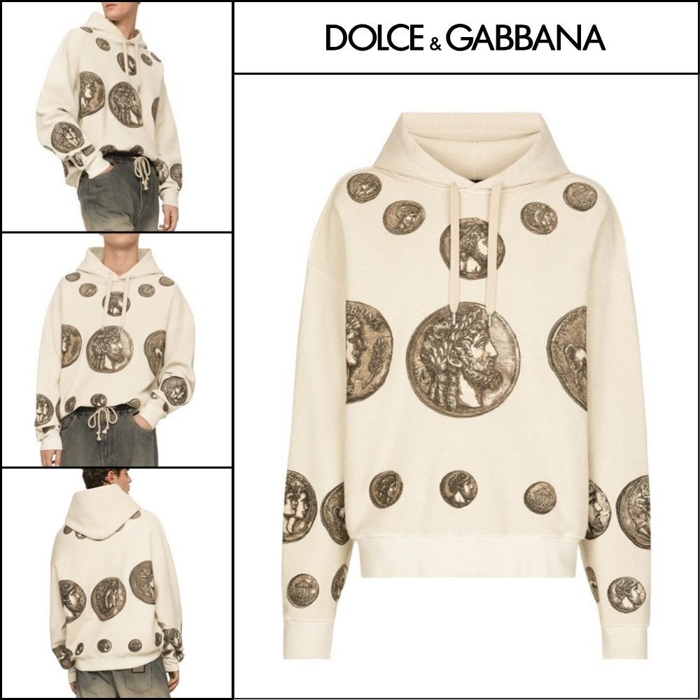 【Dolce & Gabbana】COIN PRINT INSIDE-OUT JERSEY HOODIE