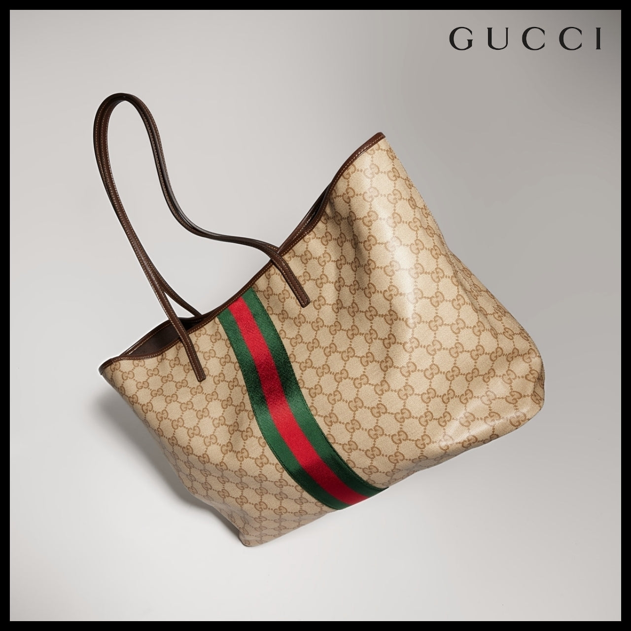 【GUCCI】Web Large Tote Bag