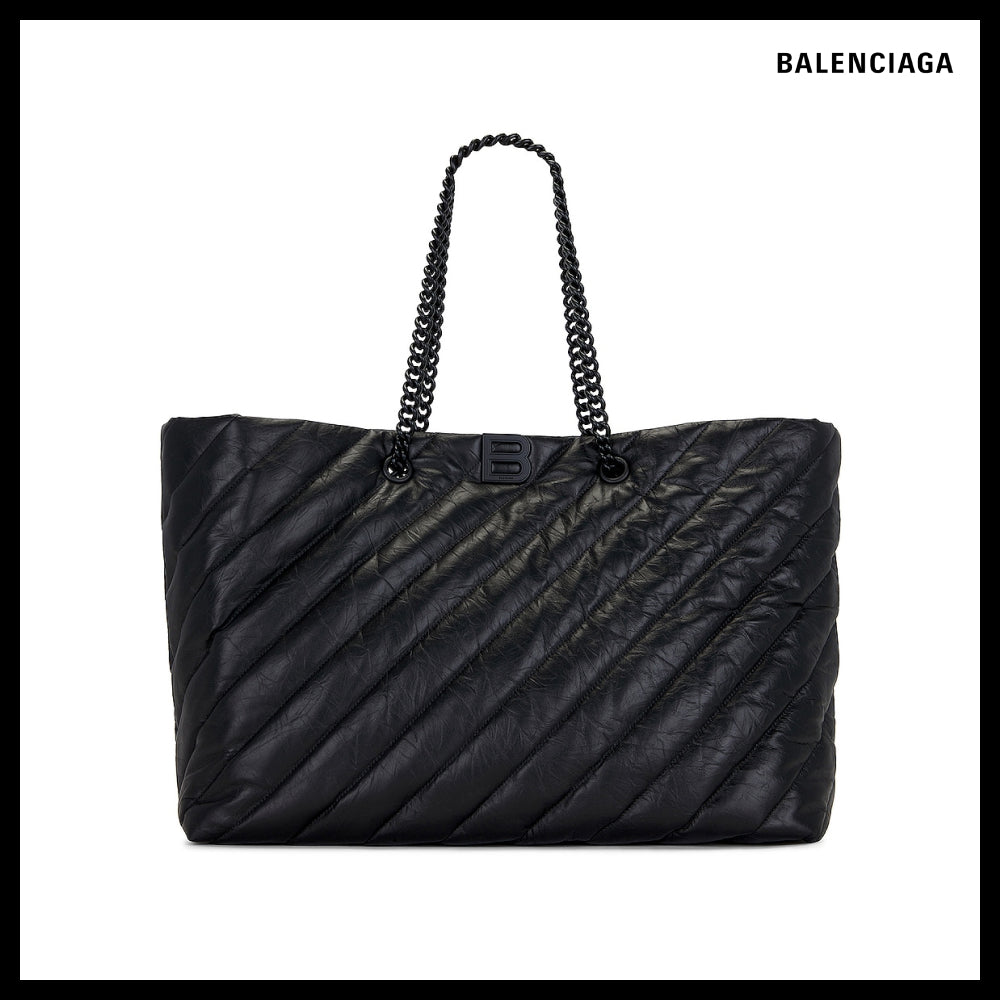 【BALENCIAGA】Crush Large Carry All Tote Bag Quilted