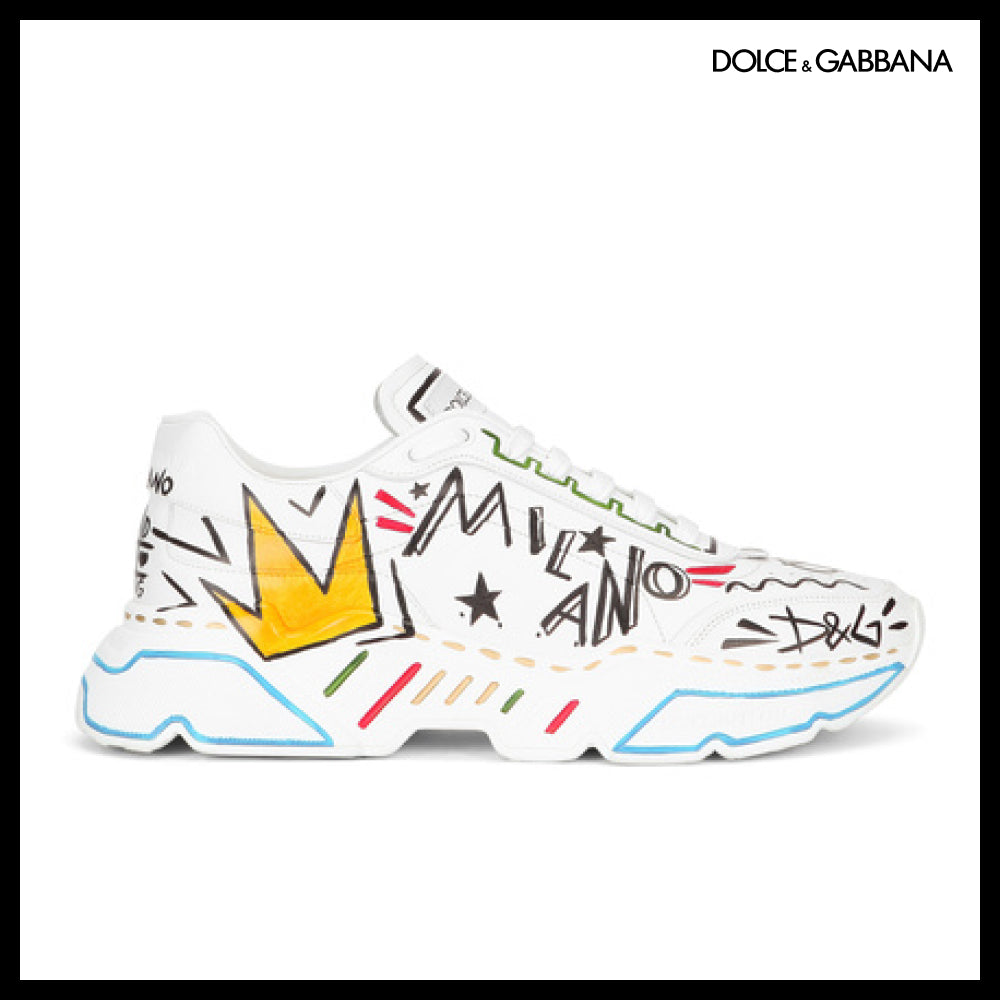 【Dolce & Gabbana】HAND-PAINTED CALFSKIN NAPPA DAYMASTER