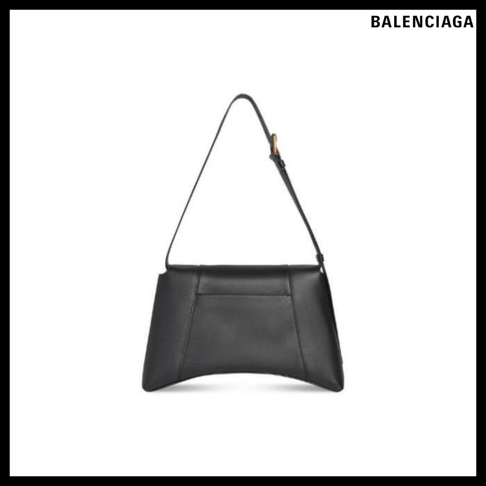 【BALENCIAGA】Downtown Medium Shoulder Bag Black