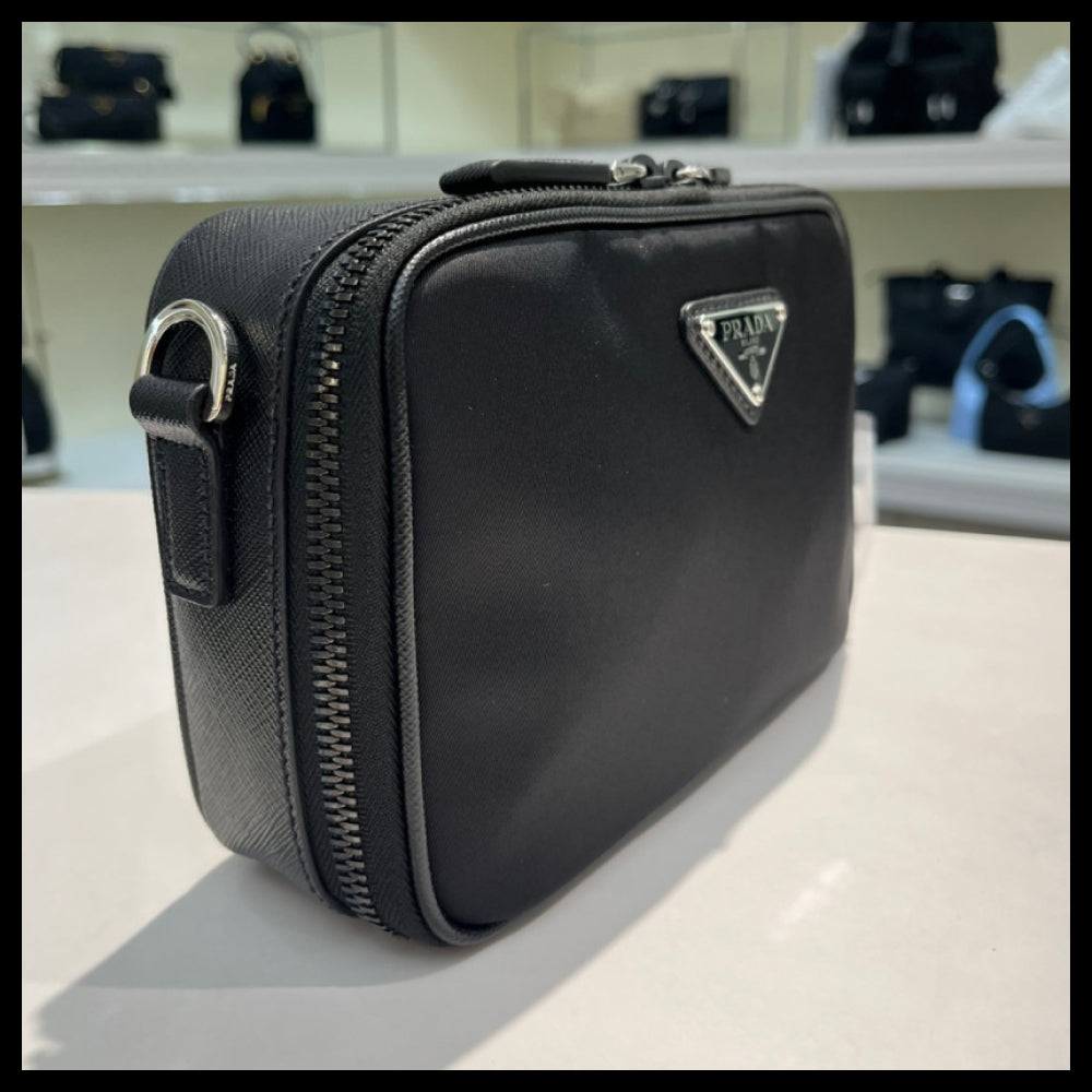 【PRADA】Triangle Logo Nylon Crossbody Bag nylon crossbody