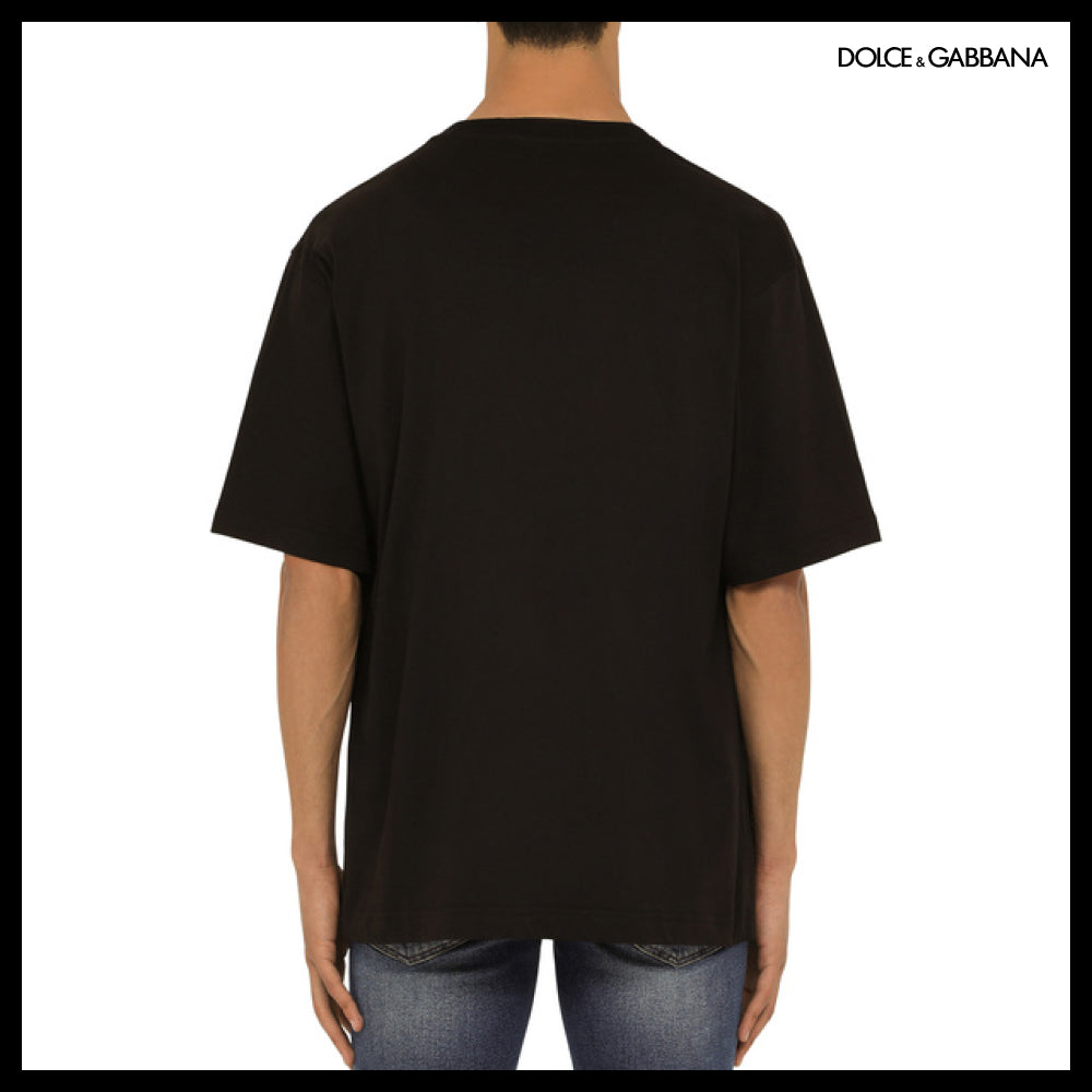 【Dolce&Gabbana】COTTON T SHIRT DG LOGO PRINT