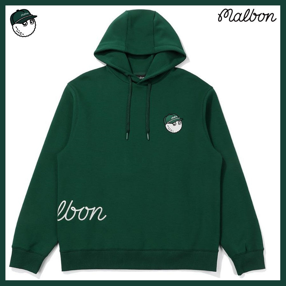 【MALBON GOLF】 SCRIPT HOOD MAN TO MAN 3COLORS