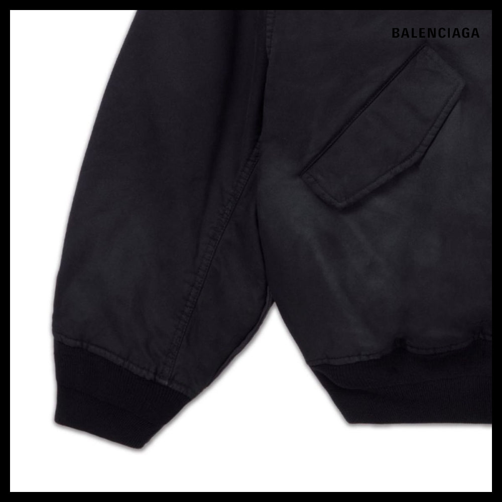 【BALENCIAGA】Hybrid Bomber Jacket Black