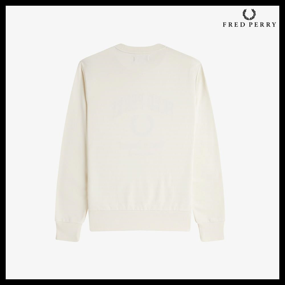 【FRED PERRY】Clubhouse Embroidered Champion Sweatshirt Ecru