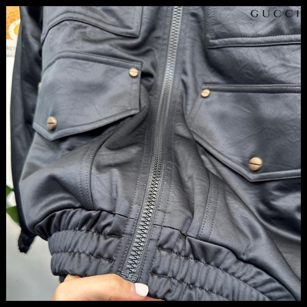 【GUCCI】Vintage Multi-Pocket Detachable Jacket Black