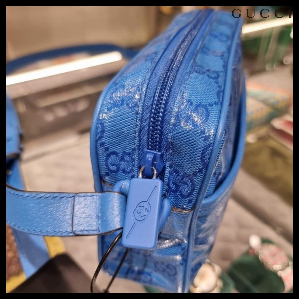 【GUCCI】Men's GG Crystal Canvas Mini Shoulder Crossbody Bag