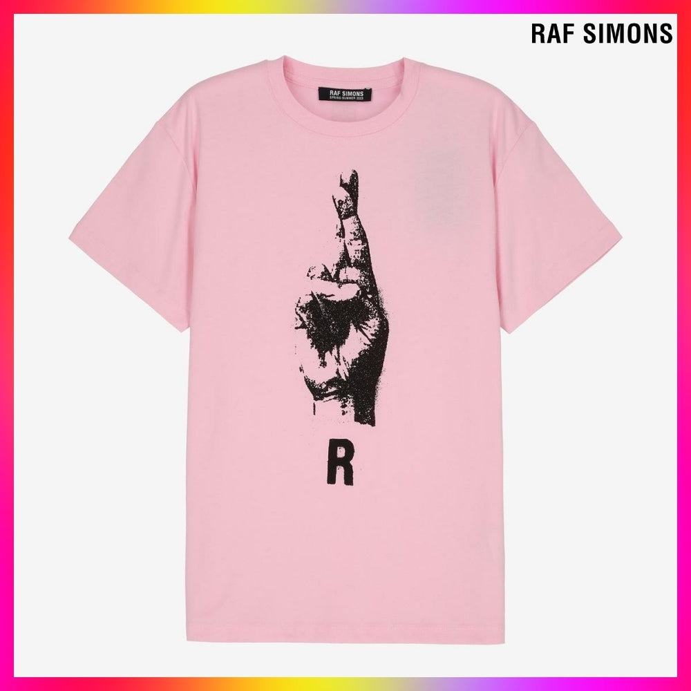 【RAF SIMONS】Hand Sign Short Sleeve T-Shirt 2 Colors