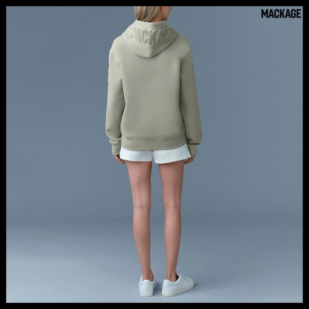 【MACKAGE】 Krys R Hooded Sweatshirt Green Fleece