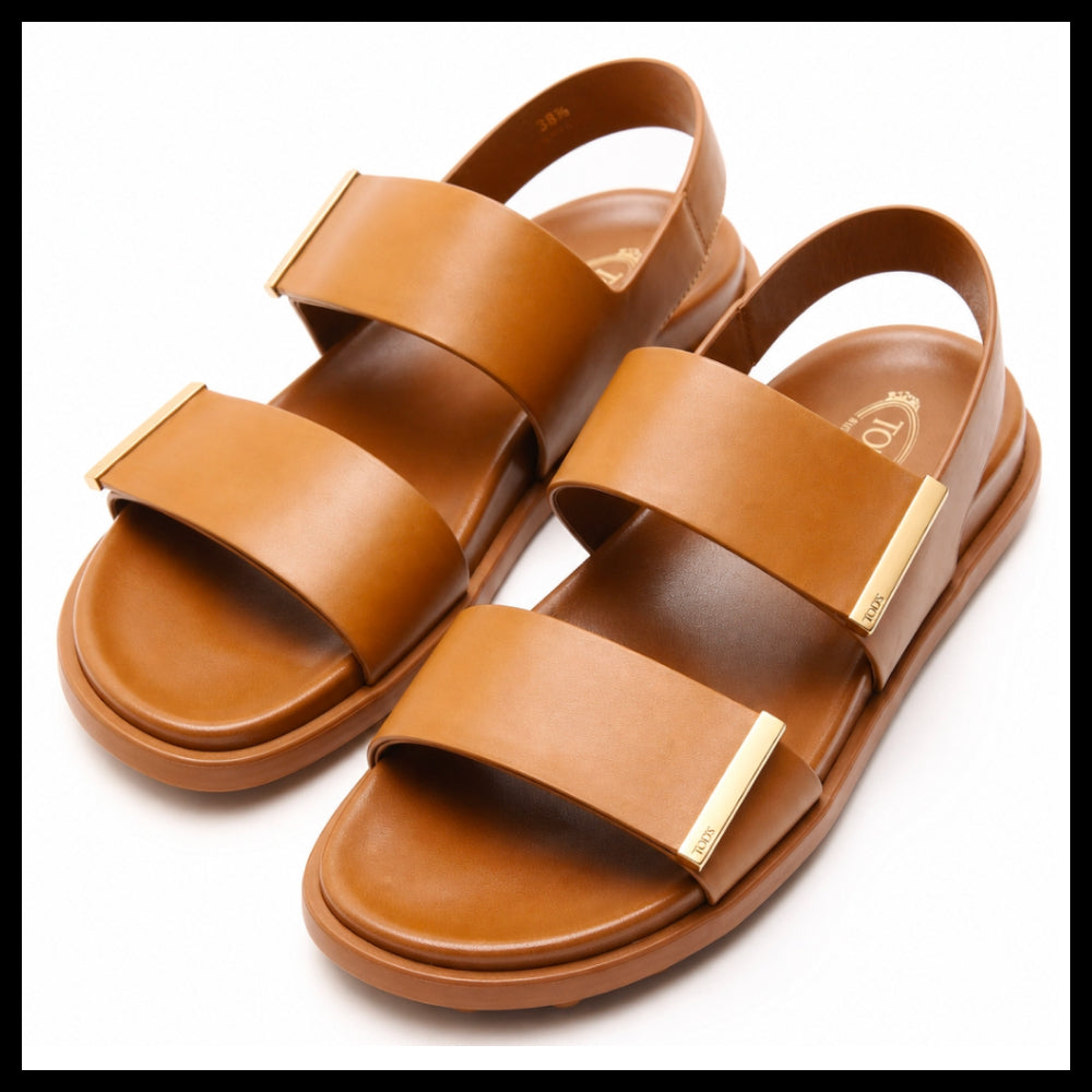 【TOD`S】Leather Strap Sandals