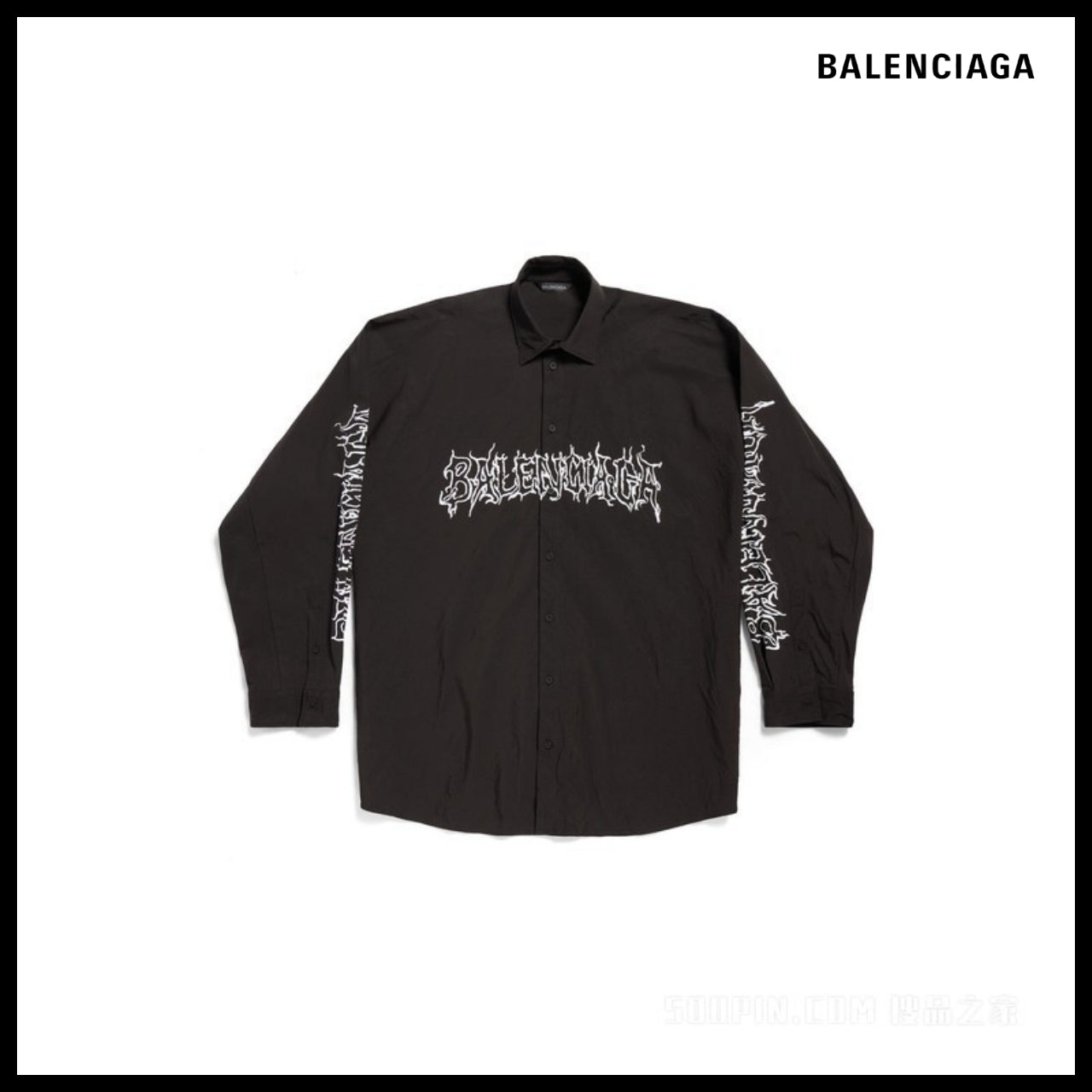 【BALENCIAGA】DIY Metal Outline Engineered Shirt Oversized