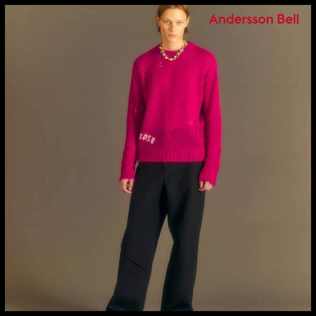 【ANDERSSON BELL】ADSB Kid Mohair Crew-Neck Sweater 3Colors
