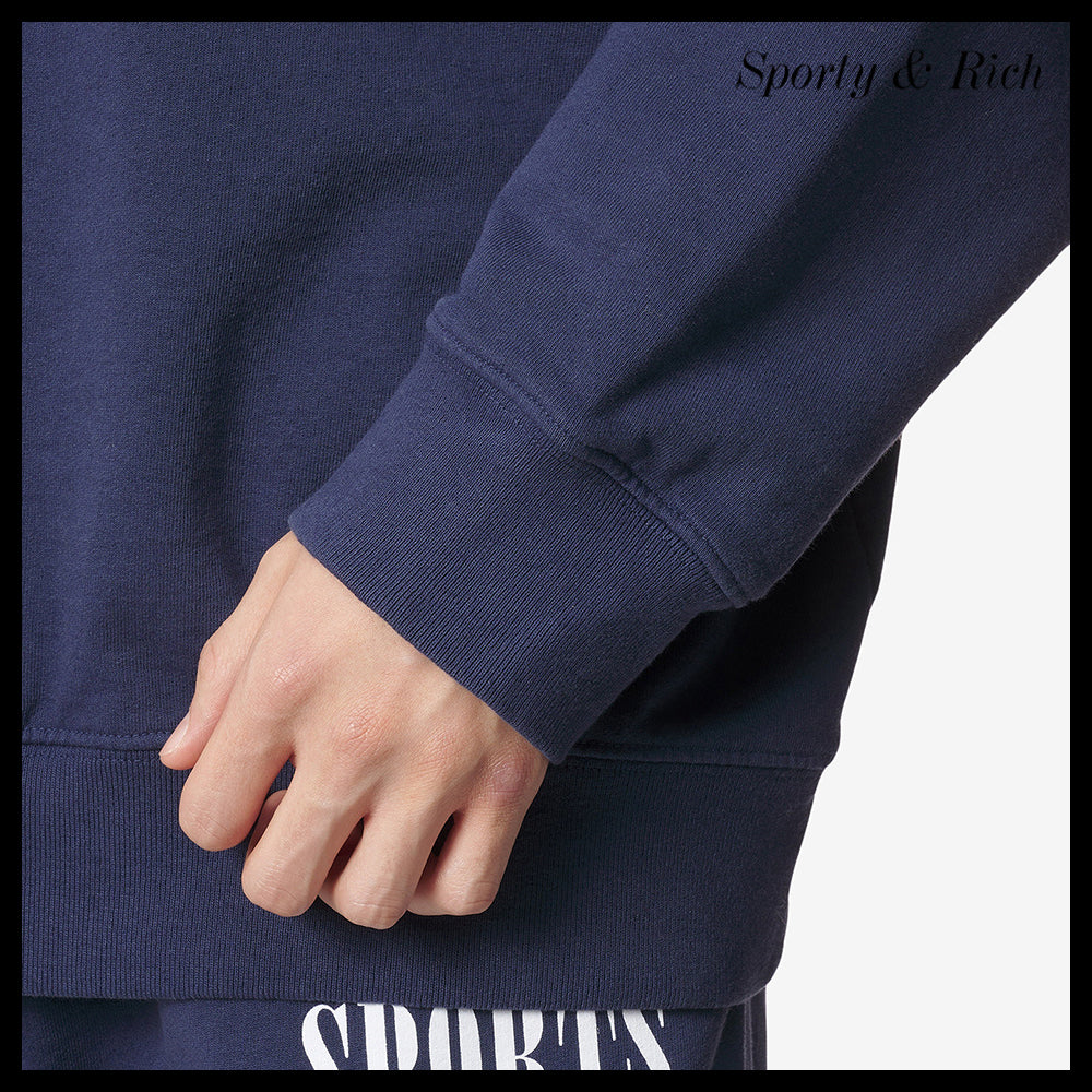 【Sporty & Rich】バーシティ クレスト クルーネックスウェット