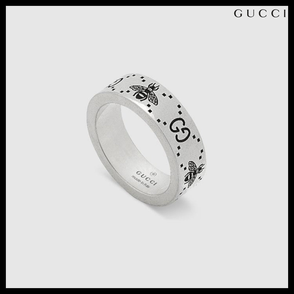 【GUCCI】GG BEE Engraving Ring SILVER