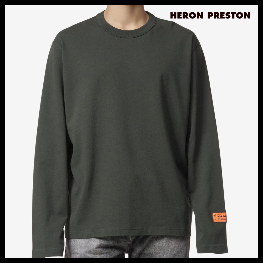 ◆Heron Preston◆ ロゴ パッチ Tシャツ グリーン 人気 売れ筋