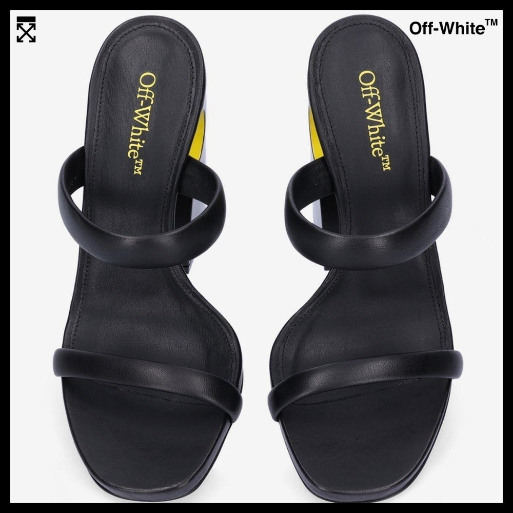 【Off-White】Meteor 120 Cut-Out Sandal Heels - Black