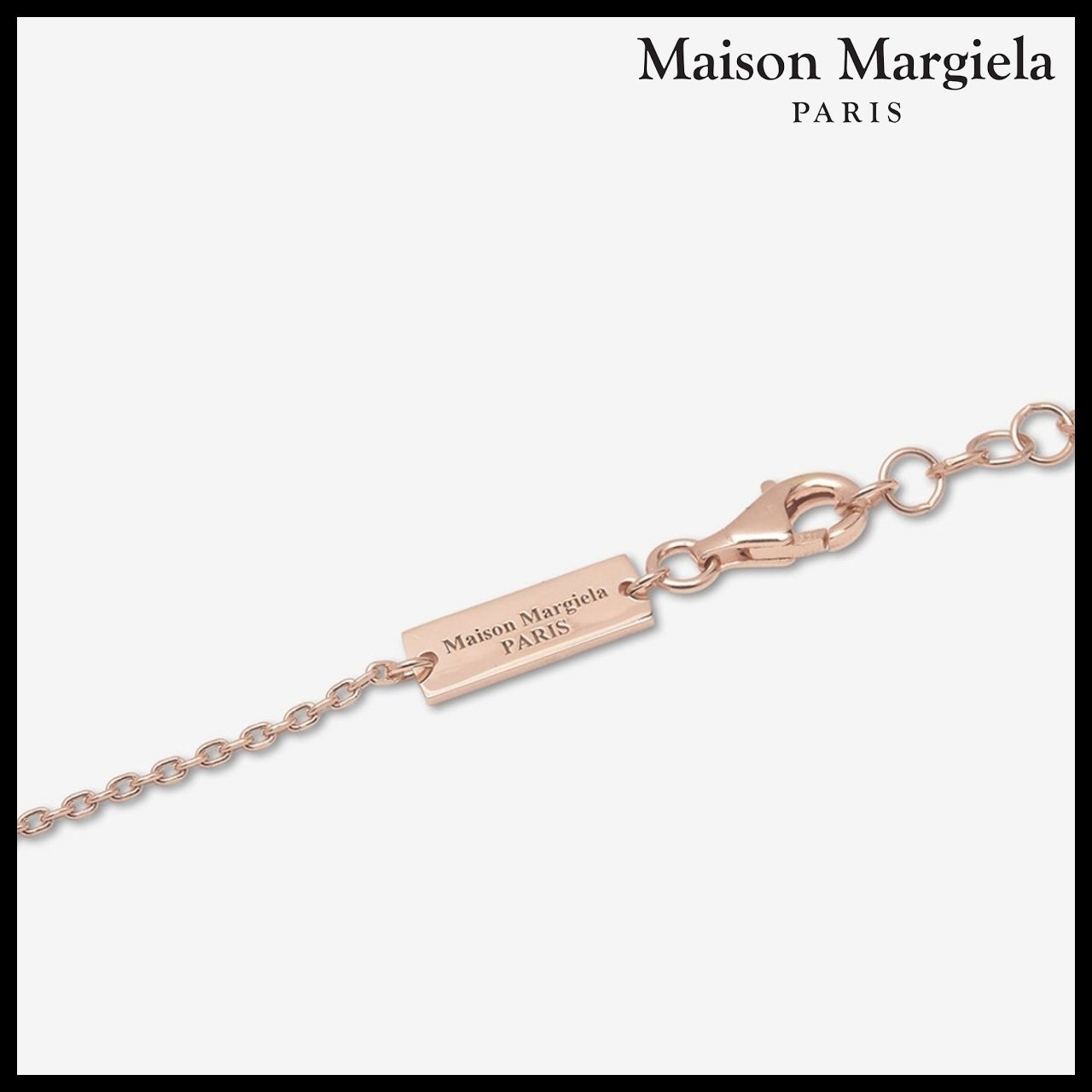 【Maison Margiela】Logo Ring Necklace - Rose Gold