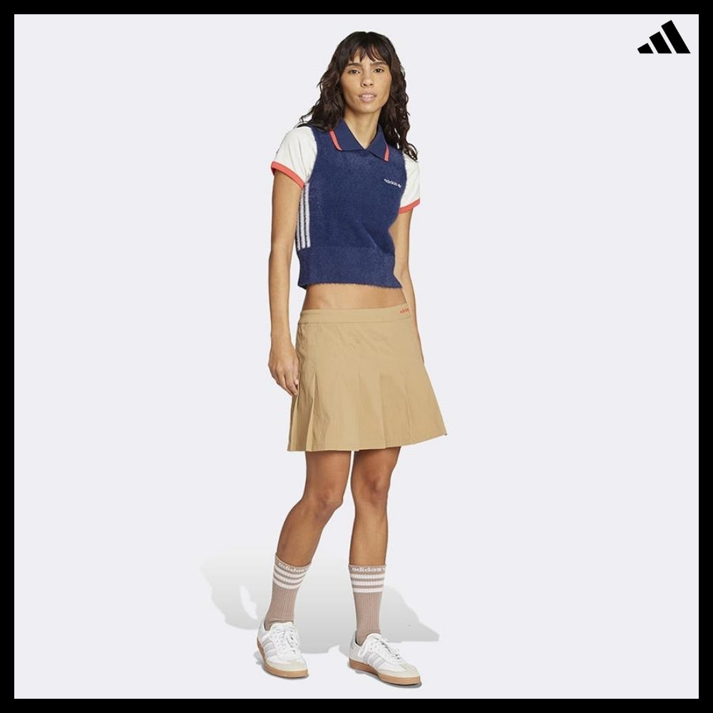 【ADIDAS】 Fluffy Knitted Vest 2 Colors Layered Casual